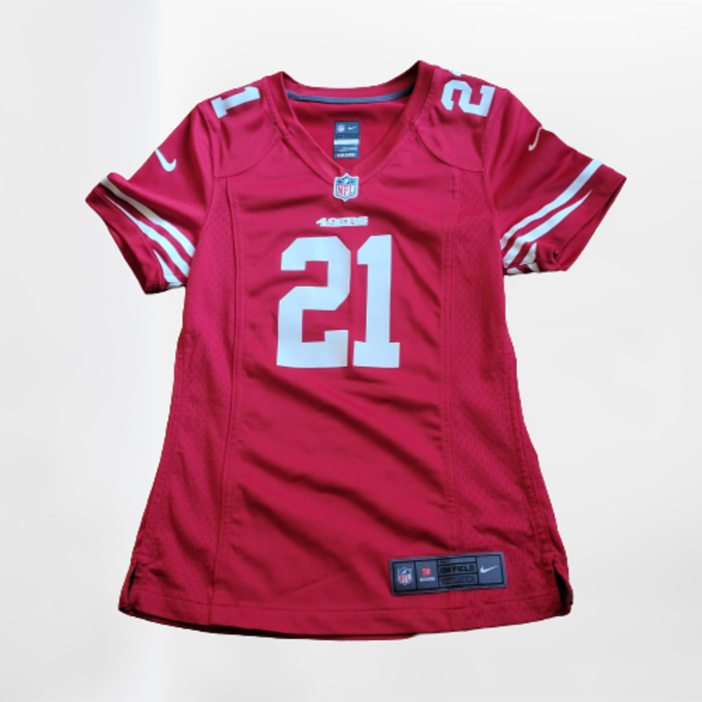Nike Red Frank Gore #21 San Francisco 49ers Football On field Jersey Women Sz S